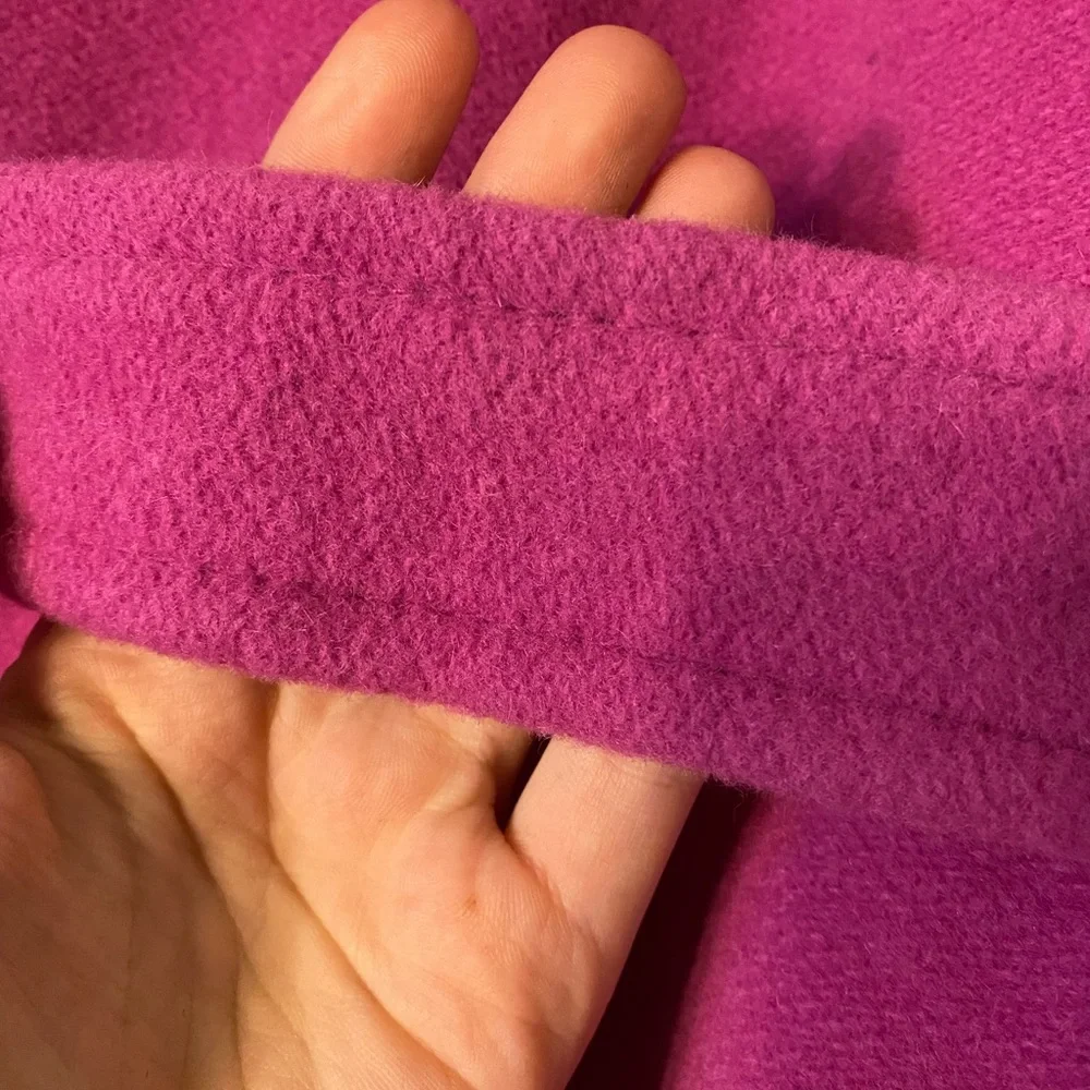 Coach Angora Wool Fuschia Coat Size L - Picture 5 of 13